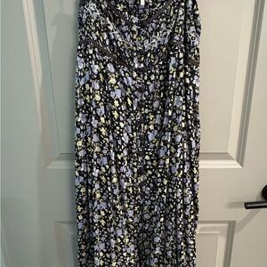 Free People Black and White Long Sundress